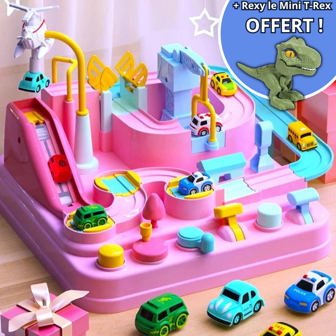 Circuit voiture enfant BabyCars rose