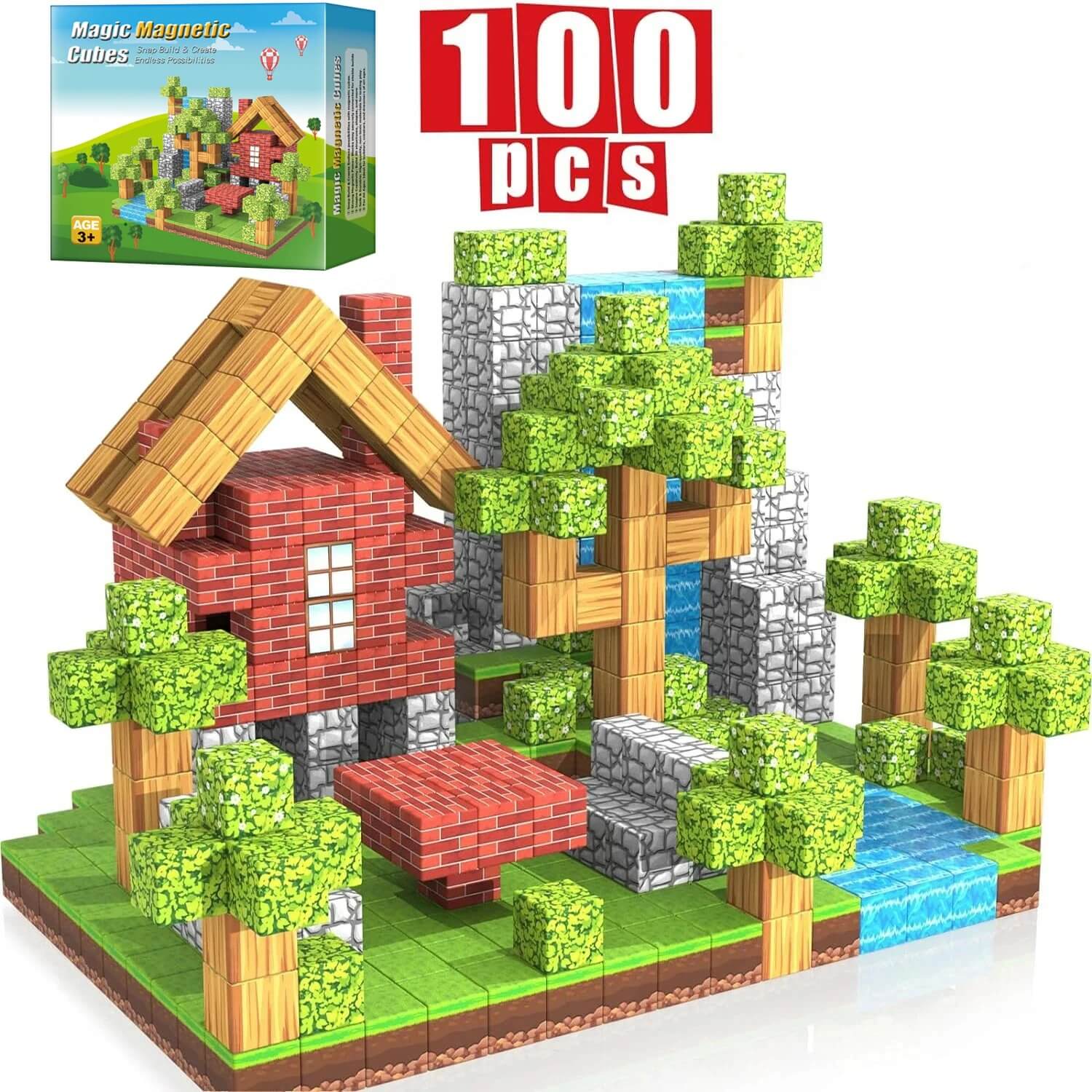 Jeu construction magnétique pixel 100