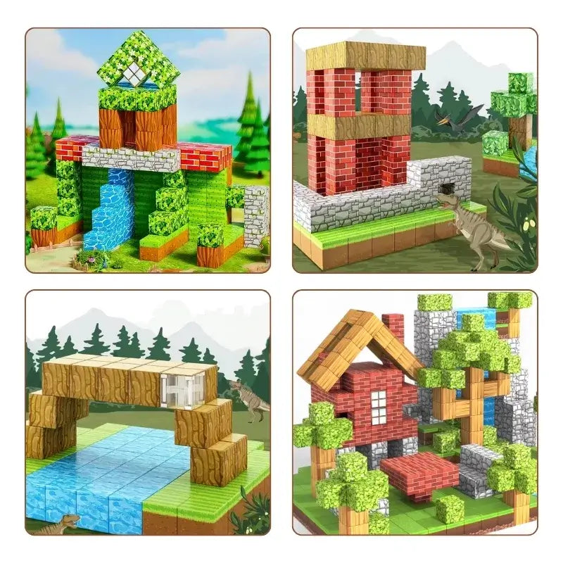 Jeu construction magnétique pixel divers