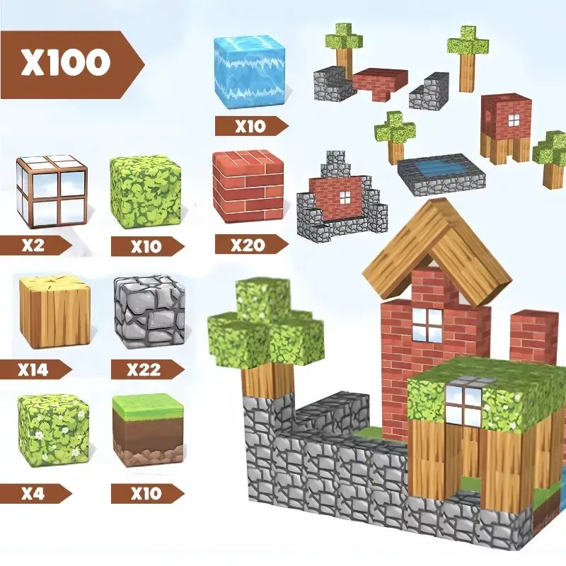 Jeu construction magnétique pixel unité