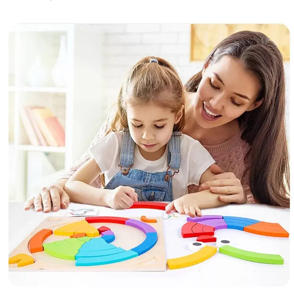 Jeu de construction en bois Arcobois maman