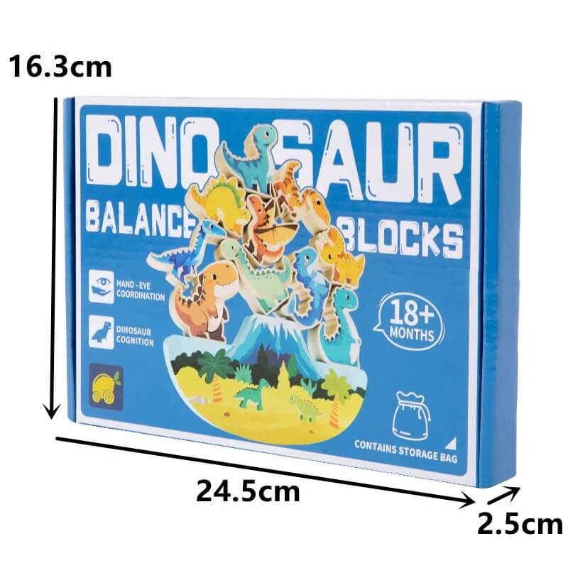 jeu de construction en bois dinobalance taille