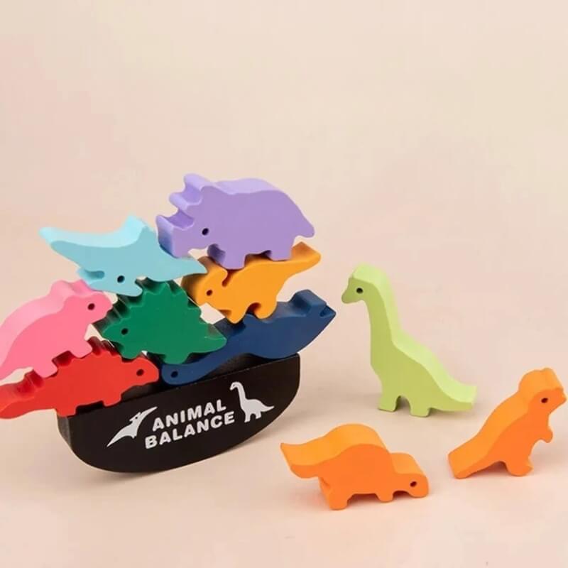 Jeu de construction en bois ÉquiliZoo dino