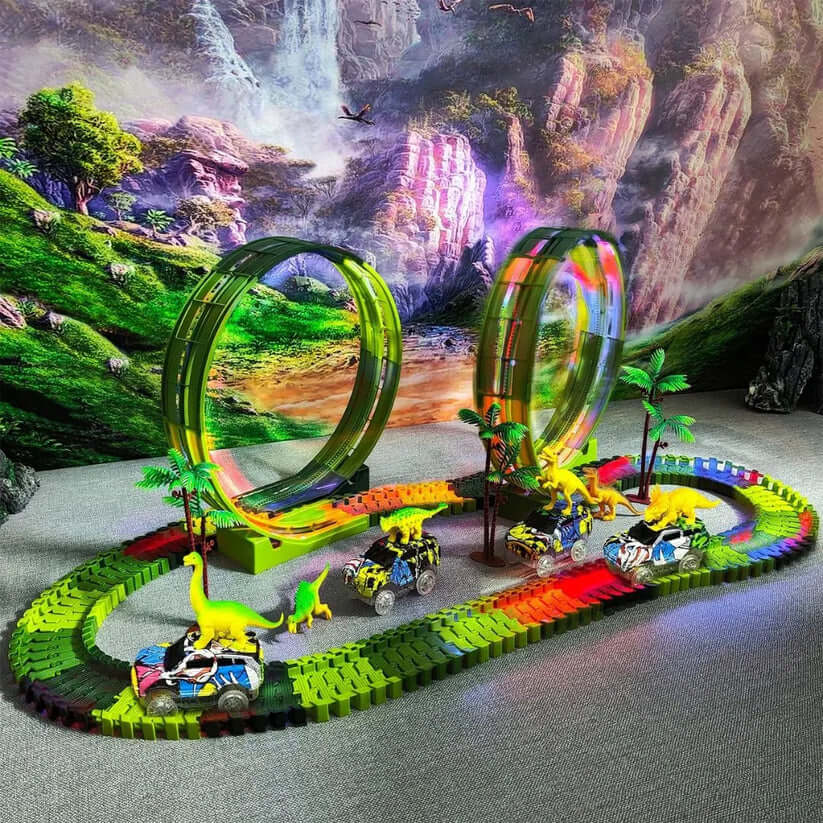 circuit voiture enfant JurassicCars lumineux