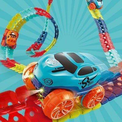 circuit voiture enfant gravityflex bleu