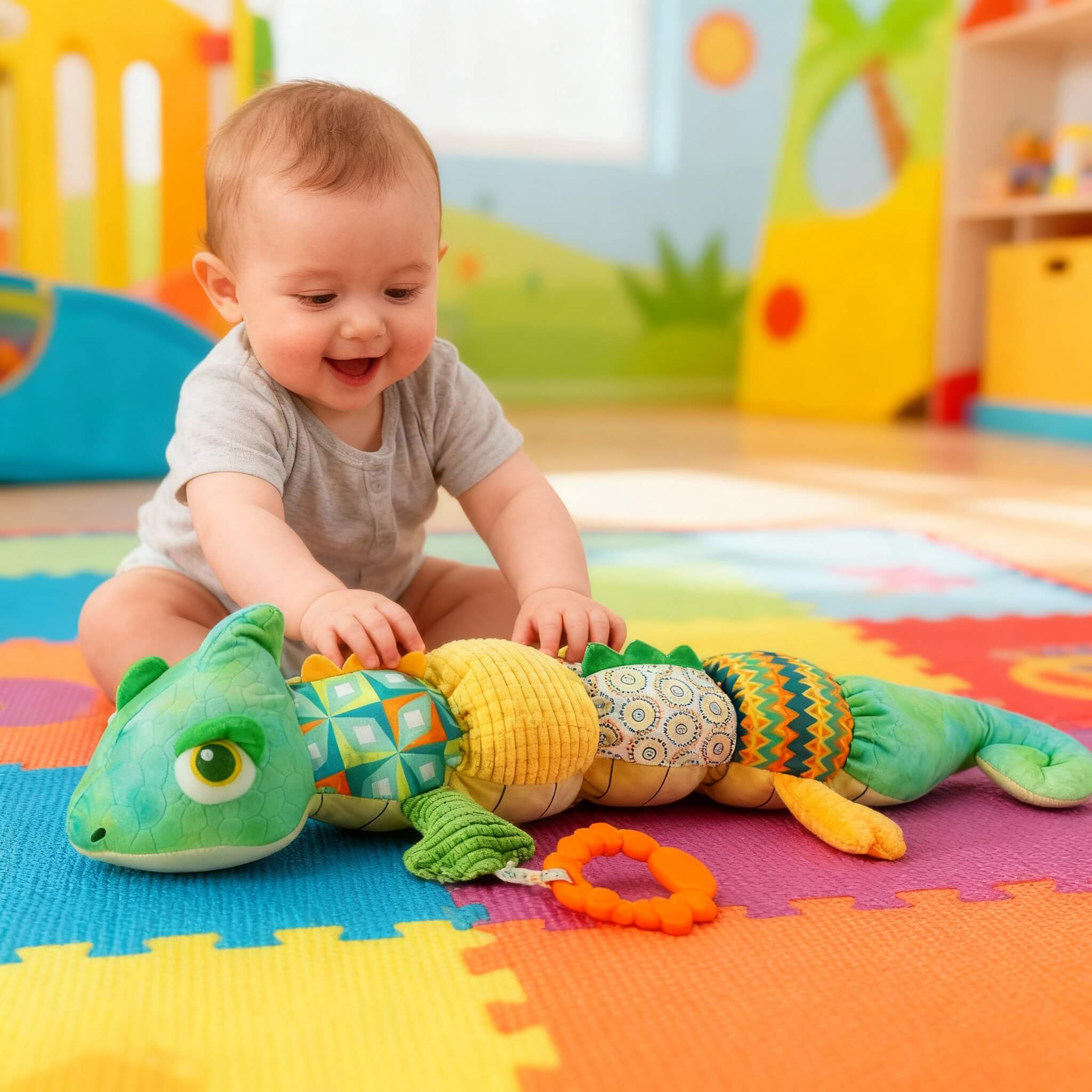 doudou bébé avec bébé couleurs