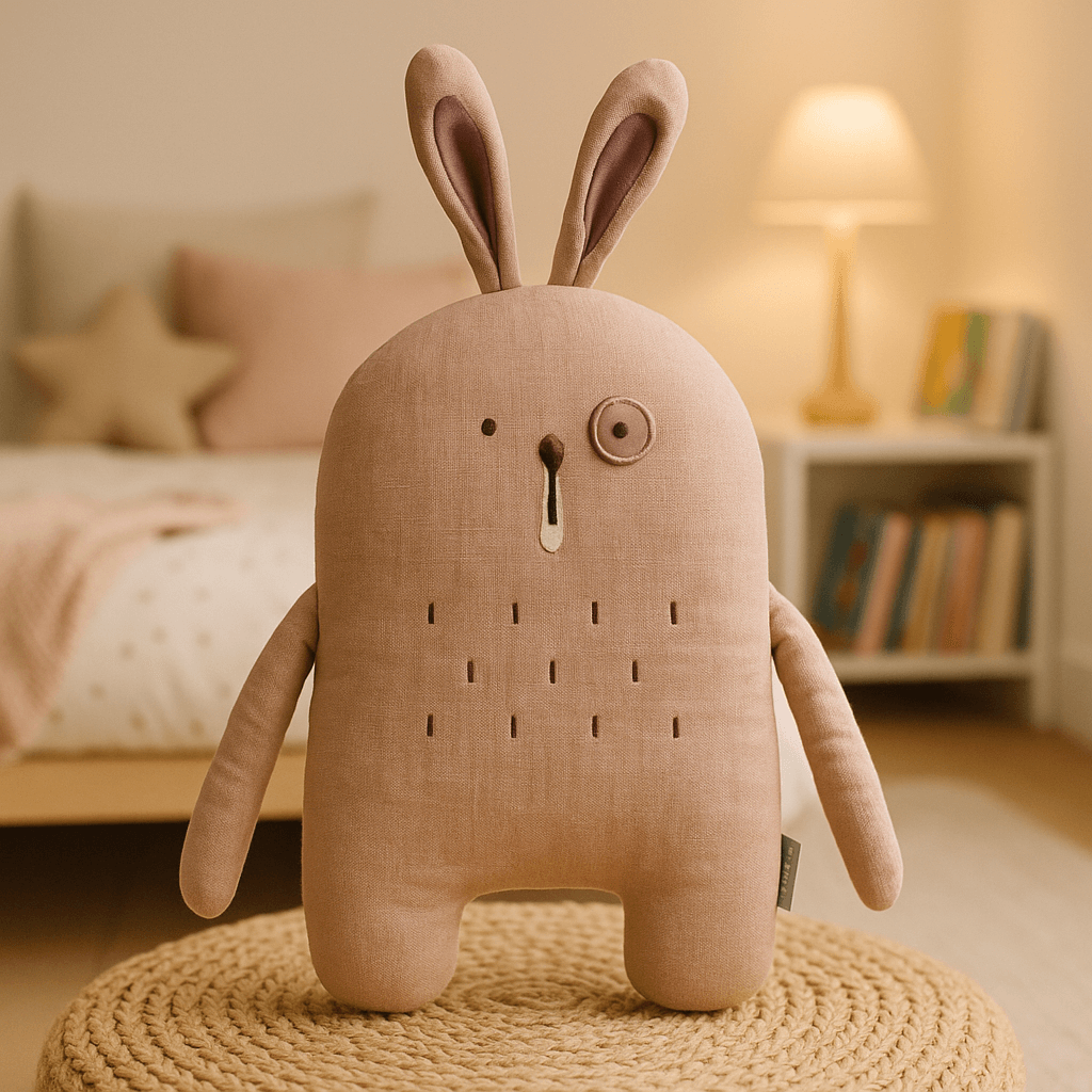 doudou bebe coussin animaux lapin
