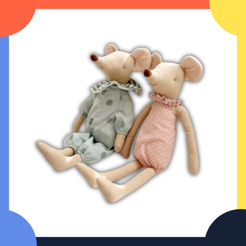 doudou bebe duo souris