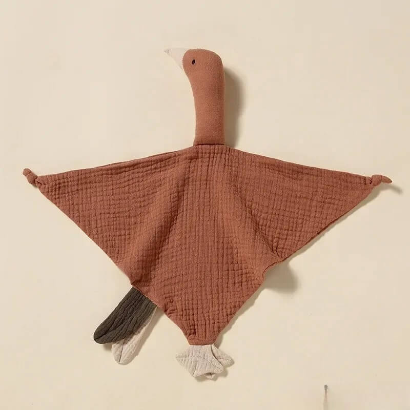 doudou bébé fille oie brun