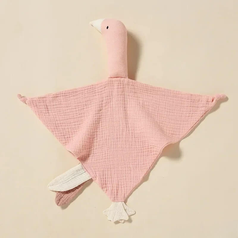 doudou bébé fille oie rose
