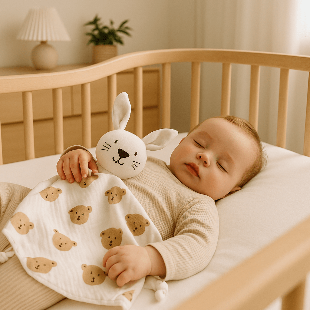 doudou bebe en forme de lapin