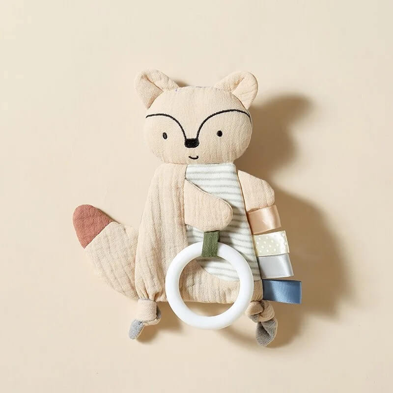 doudou bebe mordidou renard beige clair