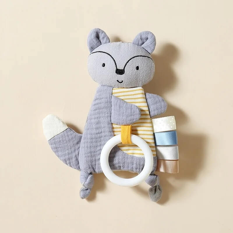doudou bebe mordidou renard gris