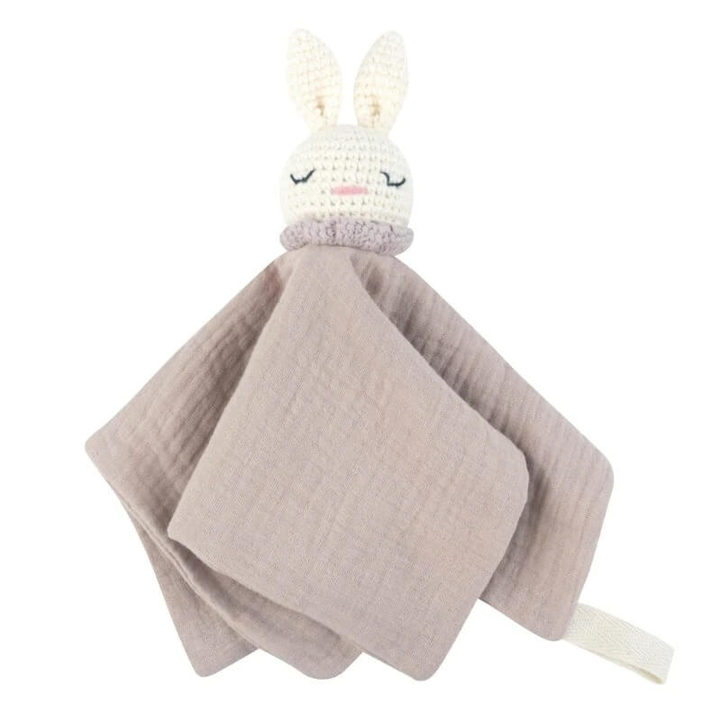 doudou lapin crochinou beige foncé