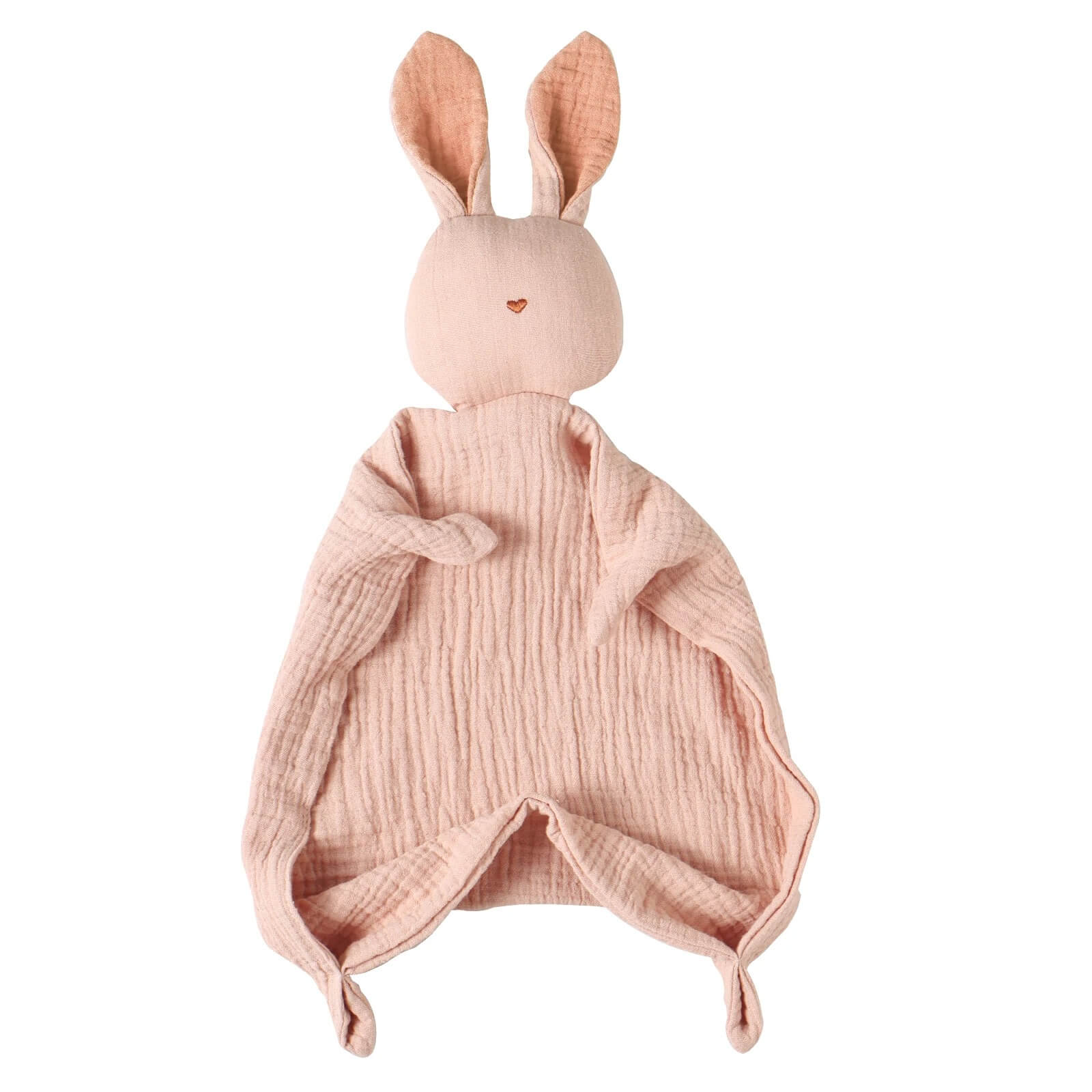 doudou lapin avec cĆur brodĂ© rose