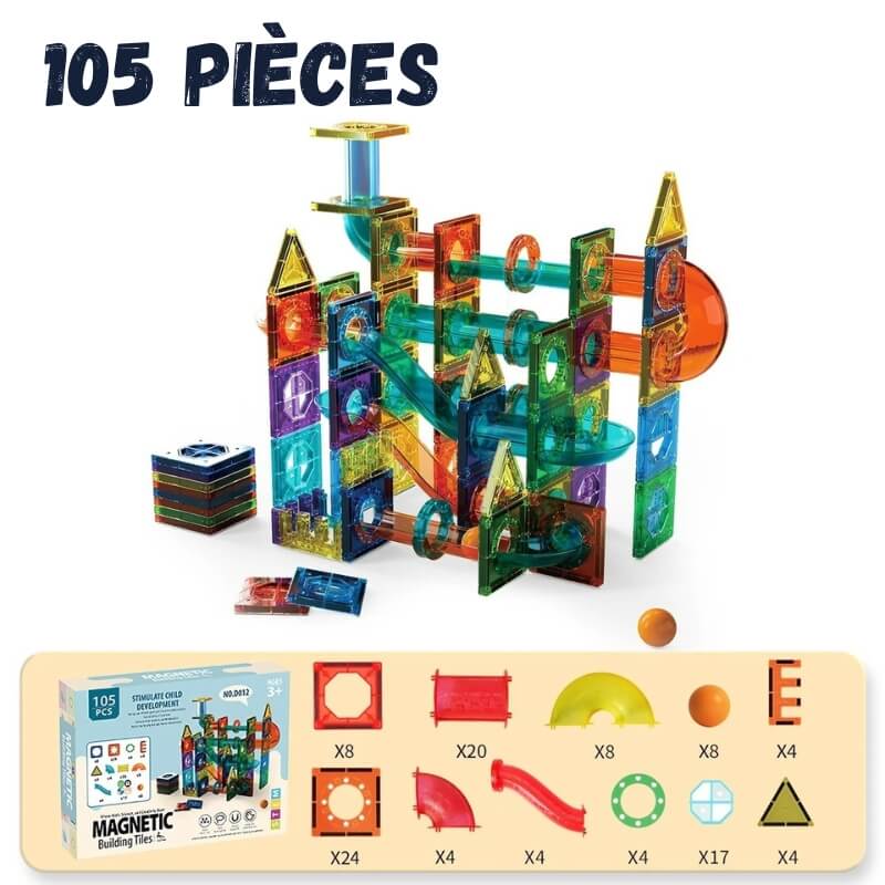 jeu construction magnétique bille 105pcs