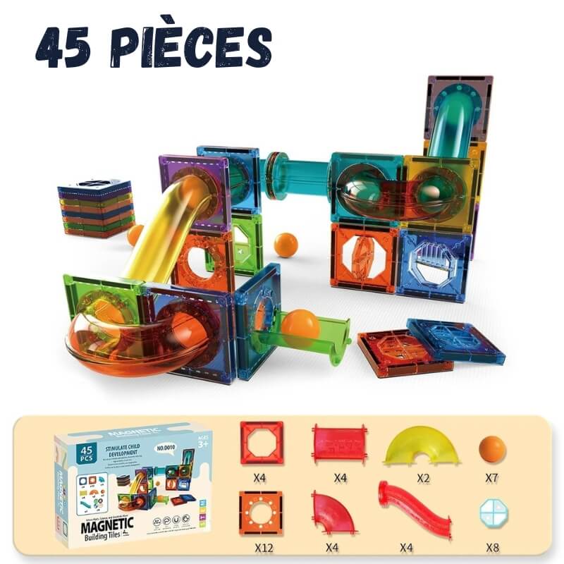 jeu construction magnétique bille 45pcs