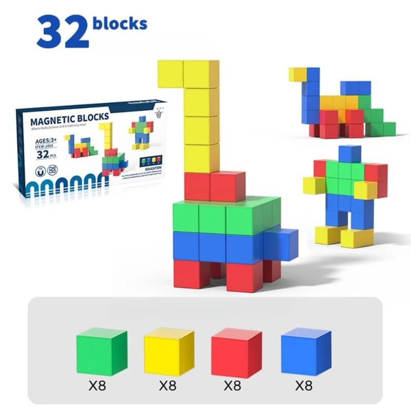 Jeu construction magnétique Cubique 32 pcs