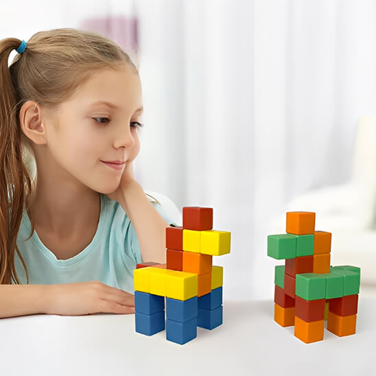 Jeu construction magnétique Cubique fille