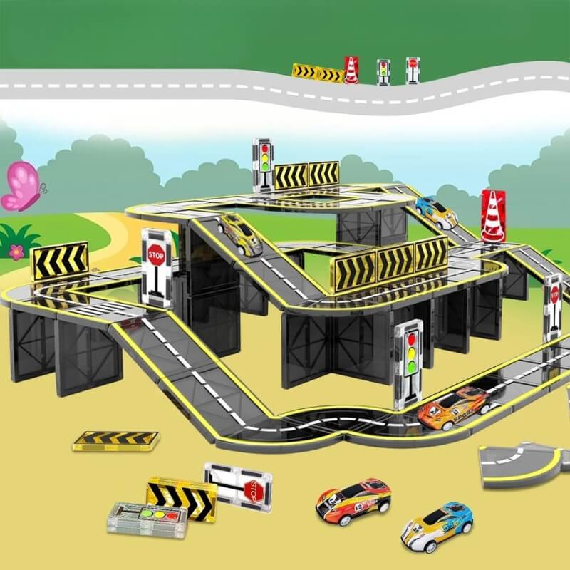 jeu construction magnetique magnetiroute circuit