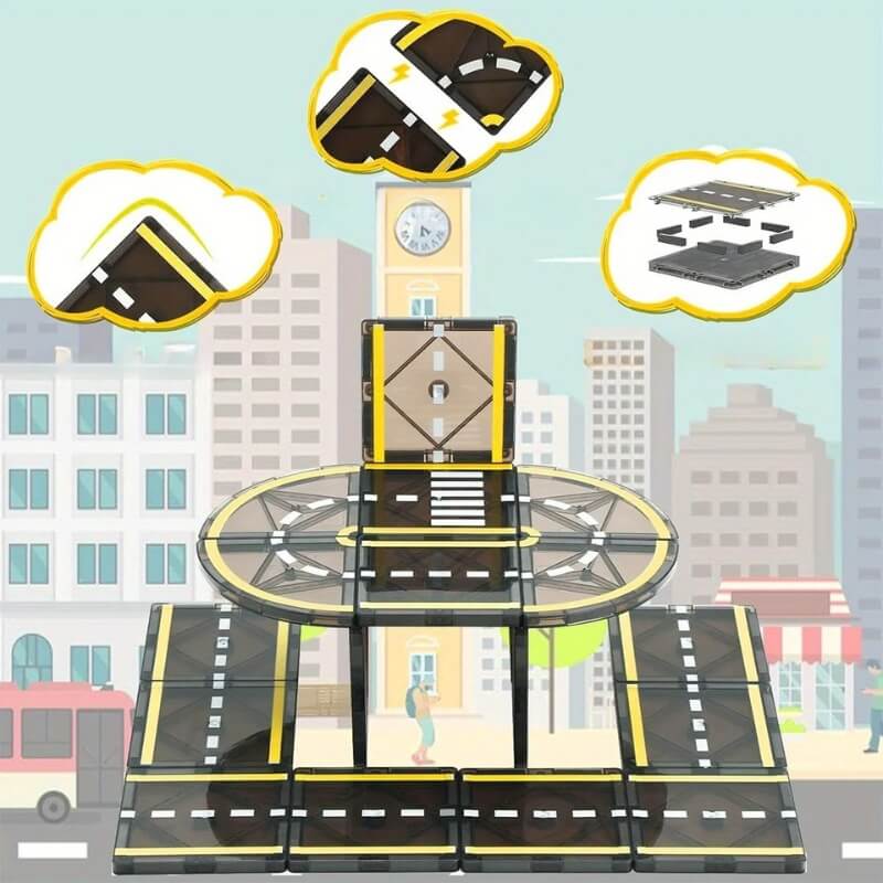 jeu construction magnetique magnetiroute secure