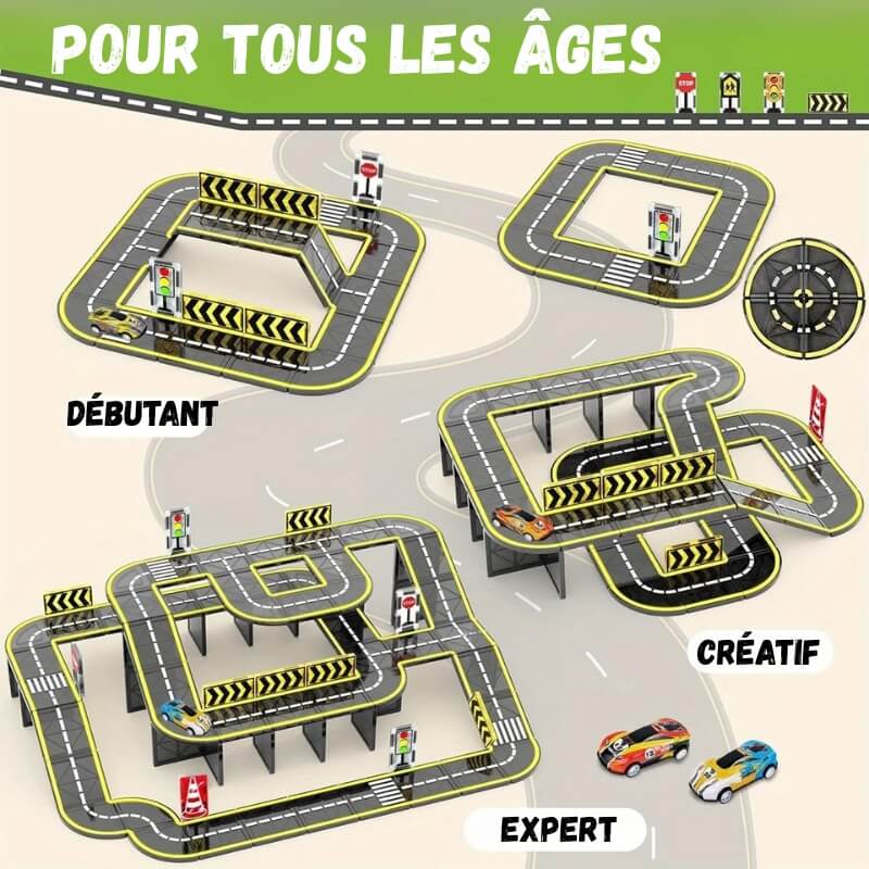 jeu construction magnetique magnetiroute tous ages