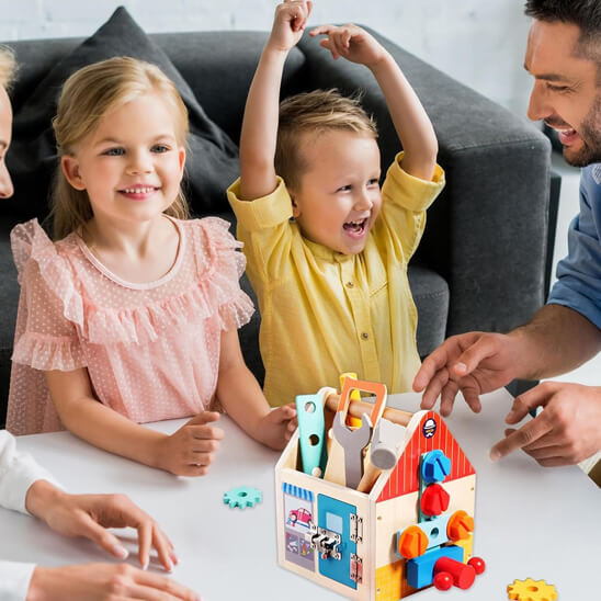 jeu de construction en bois boulons enfants