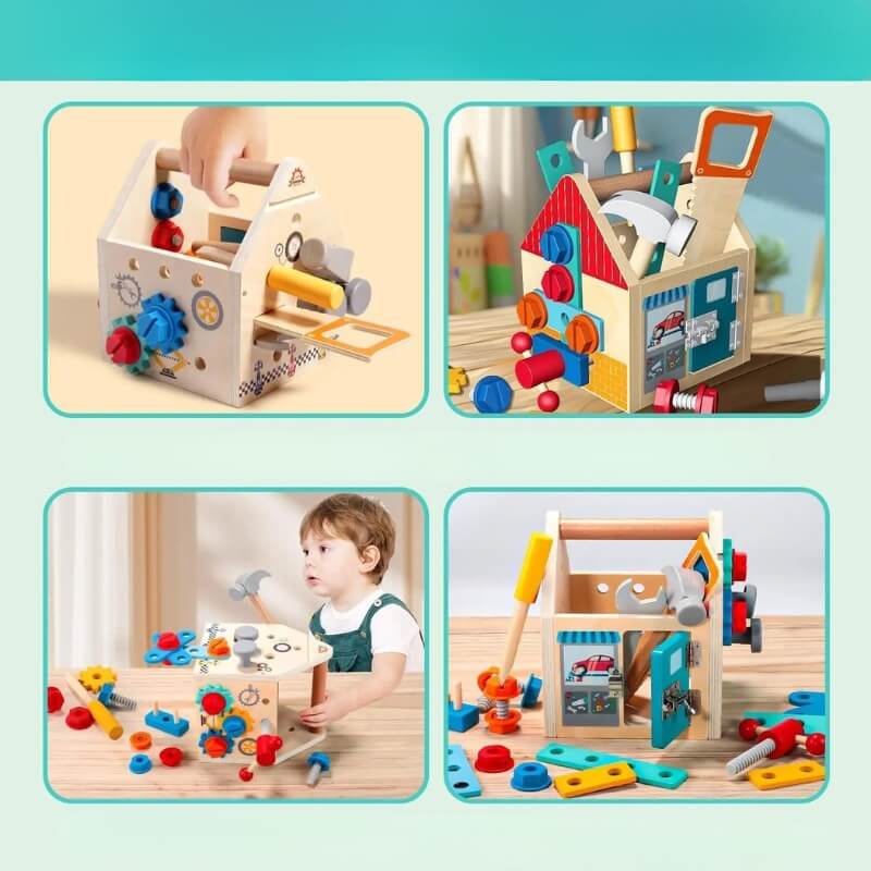 jeu de construction en bois boulons multi