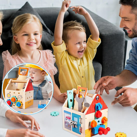 jeu de construction en bois boulons papa