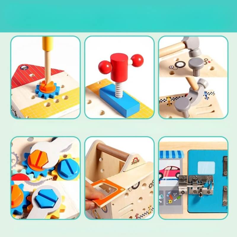 jeu de construction en bois boulons visses