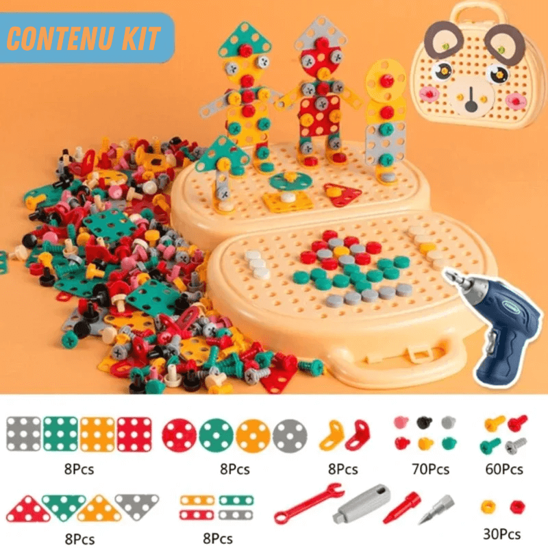 Jeux de construction avec visseuse kit