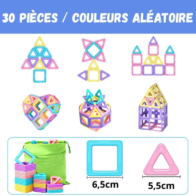 Jeux de construction magnétique MagnetiDouceur 30pcs