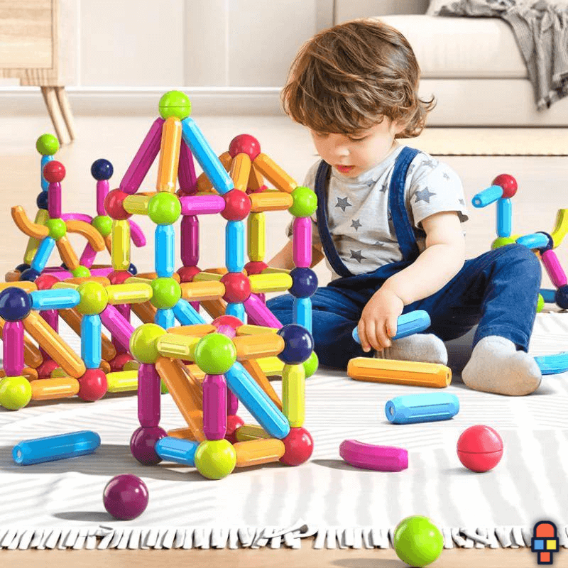 Jeu de construction magnétique bloc