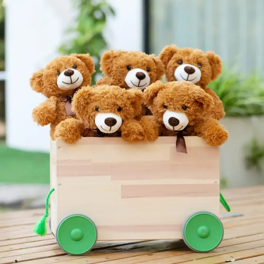 ours en peluche avec nœud chariot