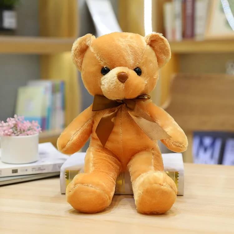 ours en peluche noeunoeu brun clair