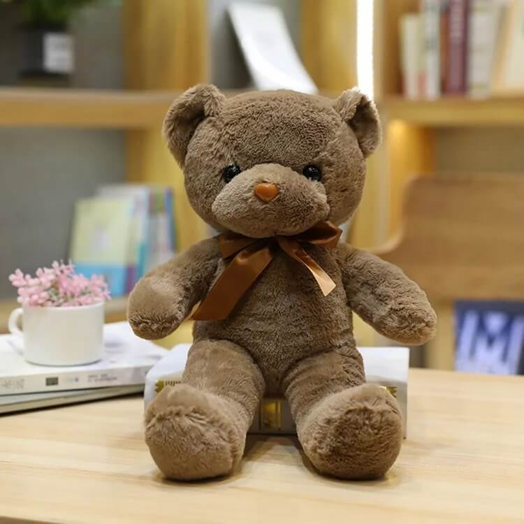 ours en peluche noeunoeu brun foncé