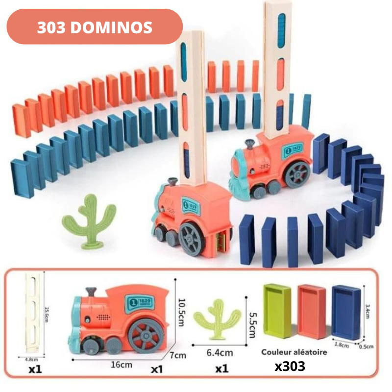 Jeux de construction avec domino 303 pcs rose