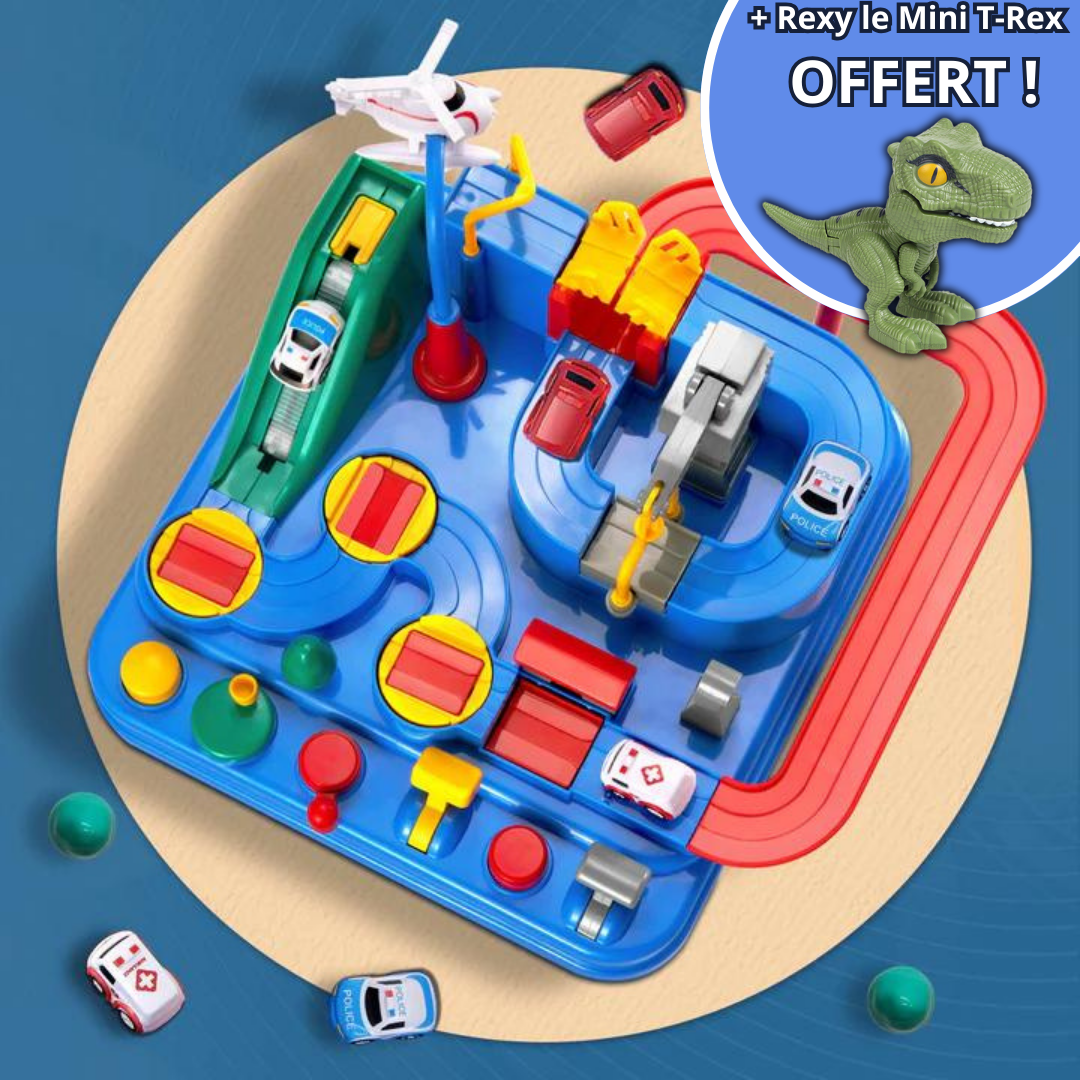 Circuit Voiture Enfant, Jouets D'aventure en Voiture avec 3 Voitures Et Circuit Voiture Enfant, Jouets D'aventure en Voiture avec 3 Voitures Et