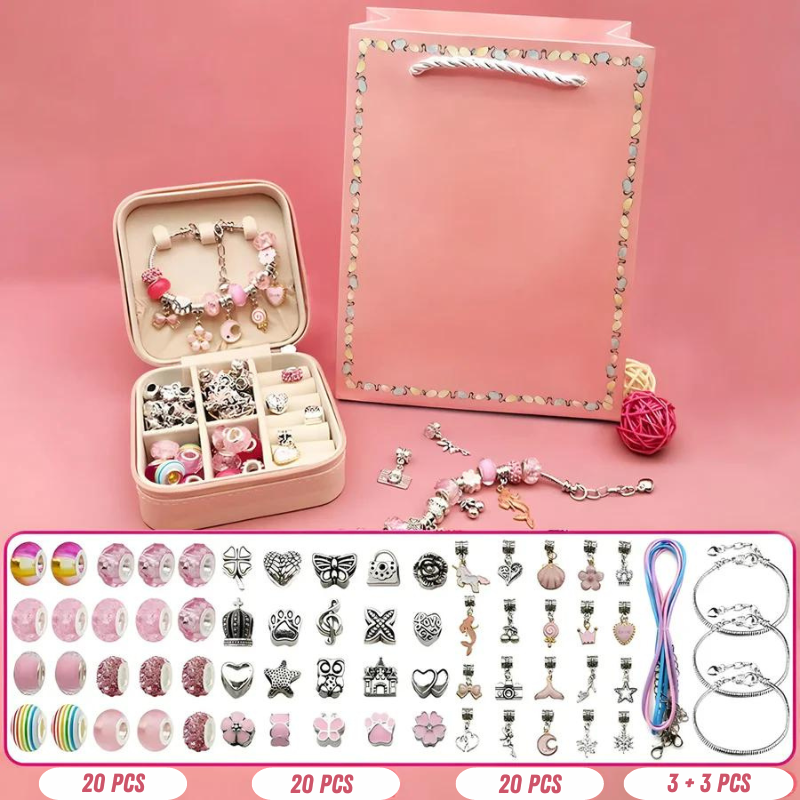 MonPti'Coffret™ | Kit de Création de Bijoux pour Petites Filles