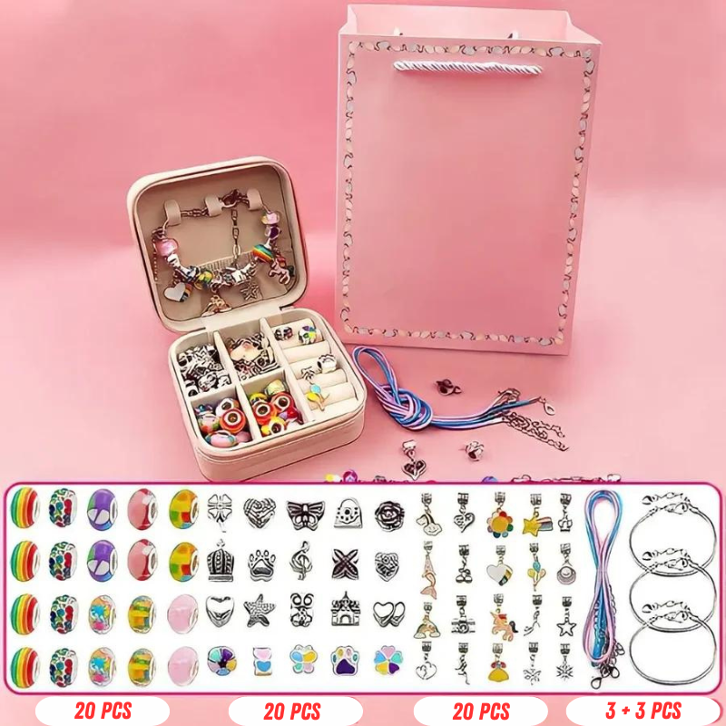 MonPti'Coffret™ | Kit de Création de Bijoux pour Petites Filles