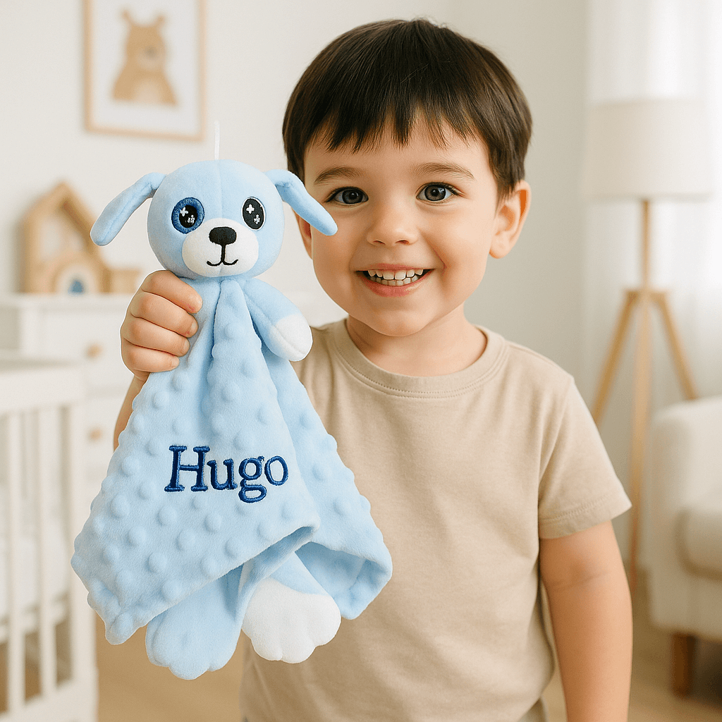 Doudou personnalisé et Multi-sensoriel petit chien