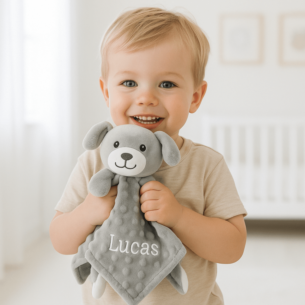 Doudou personnalisé et Multi-sensoriel ourson