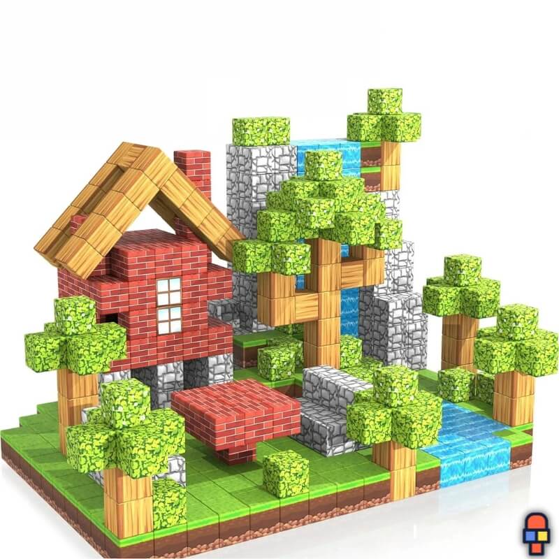 Jeu construction magnétique pixel principale