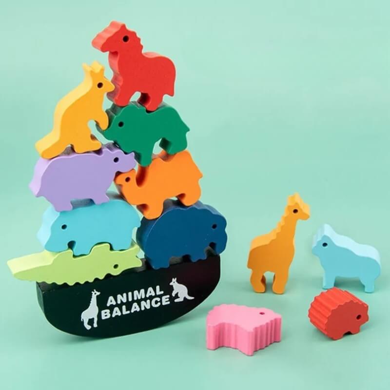 Jeu de construction en bois ÉquiliZoo reussi