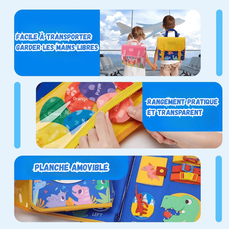 busy board montessori Cartable transport 1