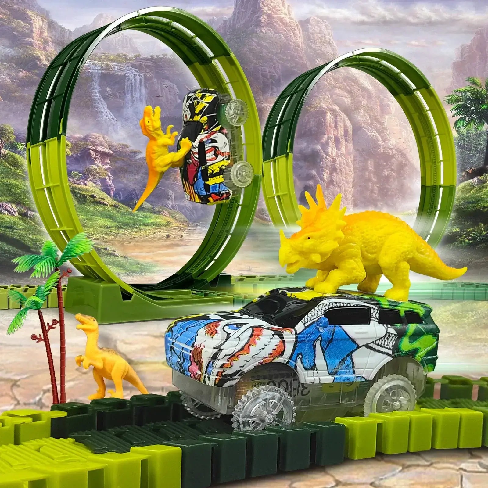 circuit voiture enfant JurassicCars looping