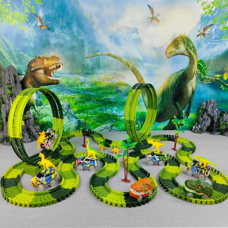 circuit voiture enfant JurassicCars wow