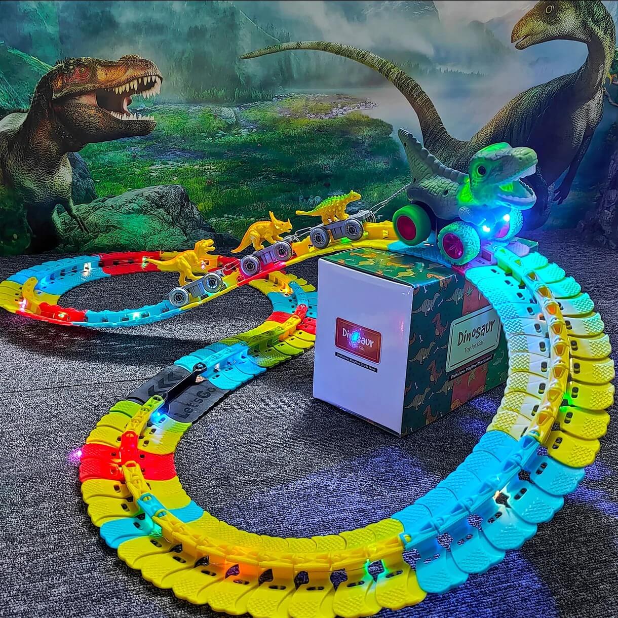 circuit voiture enfant dinospeed lumiere