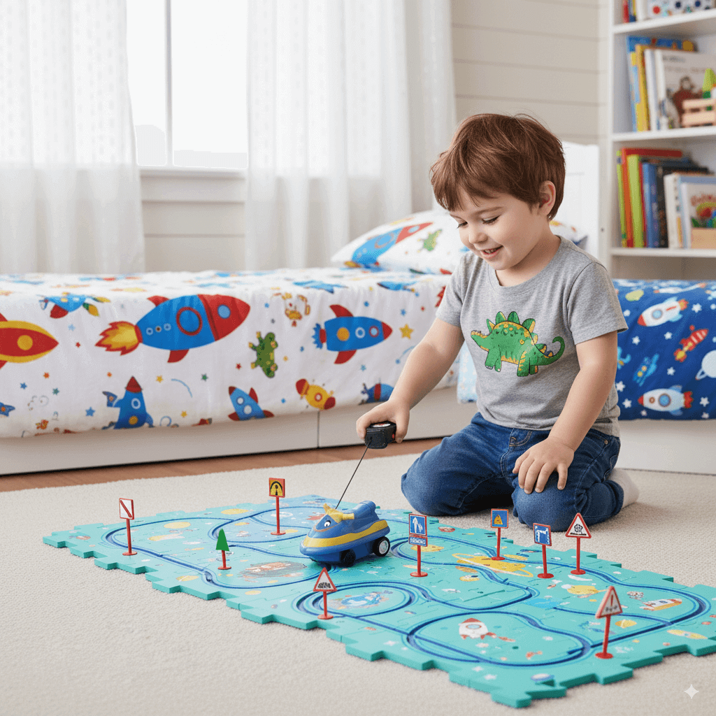 circuit voiture enfant railcar gosse
