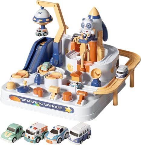 Circuit voiture enfant MissionGalaxie fond blanc